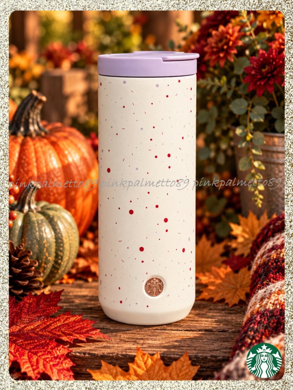 🍂🎃 NWT 2026 Starbucks PSL Society 12oz SS Tumbler with Pumpkin Charm